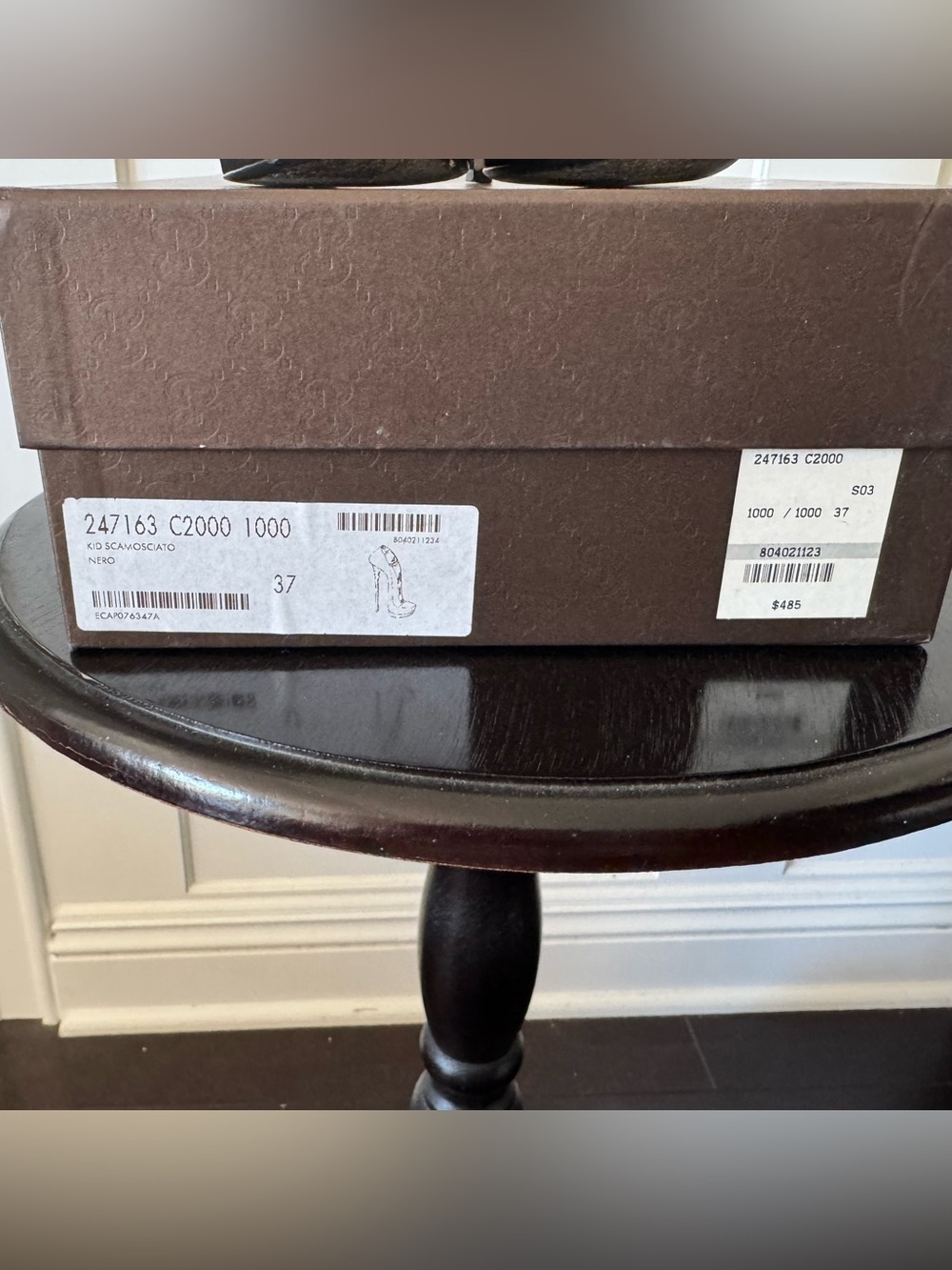 Gucci Black Suede Platform Pumps Square Toe EU37/US 6.5 Made in Italy - Picture 9 of 13